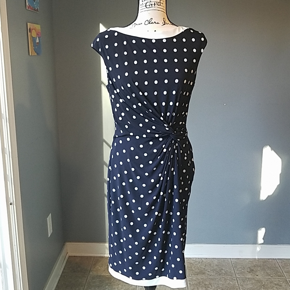 💥Ralph Lauren Sz 12 Womens Dress Polka Dots